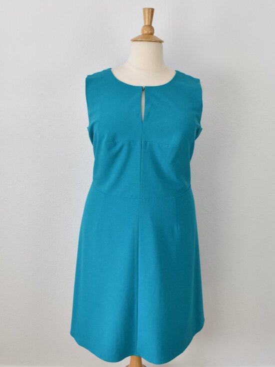 Calvin Klein Dresses & Skirts - Calvin Klein Fit and Flare Keyhole Dress Blue-Green - 22W